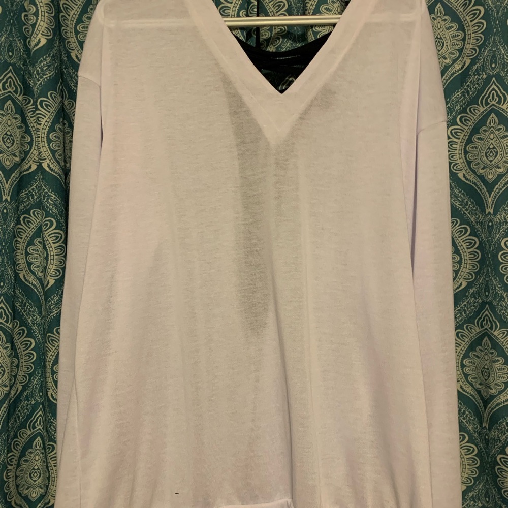 3X lace up back shirt